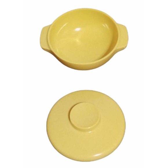 Vintage Harmony House Catalina Melmac Gold Yellow Cover Sugar Bowl #209 - Picture 2 of 6